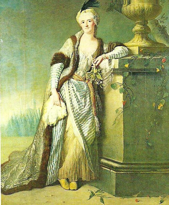 Aved, Jacques-Andre-Joseph the marquise de saint-maur oil painting picture